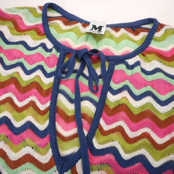 M Missoni Womens Colorful Zig Zag Pattern Long Sleeve Sweater sz 40 US S [HOLES] - Picture 6 of 14